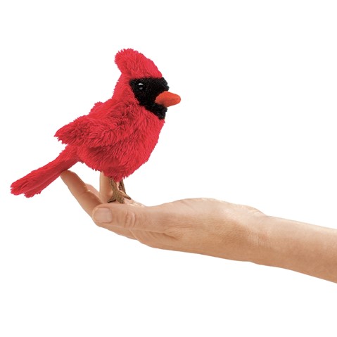 Mini Cardinal Finger Puppet  |  Folkmanis