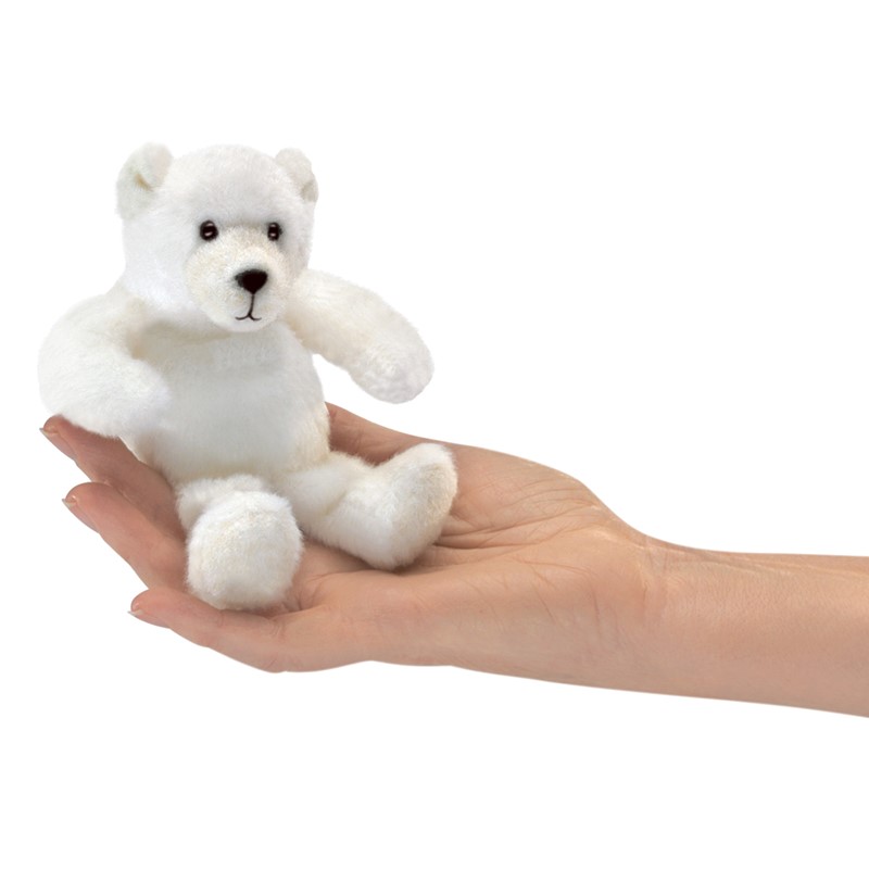 Mini Polar Bear Finger Puppet Folkmanis mini-polar-bear-finger-puppet-folkmanis
