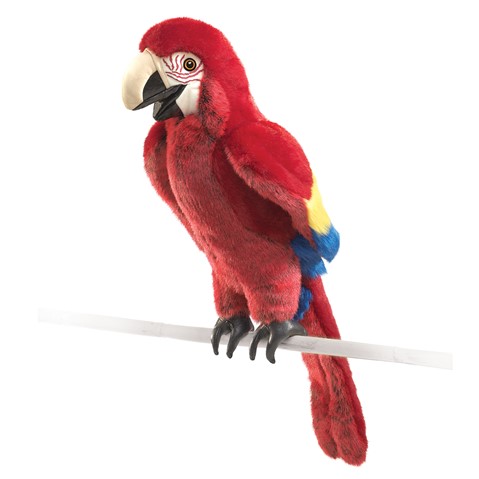 Scarlet Macaw Hand Puppet  |  Folkmanis
