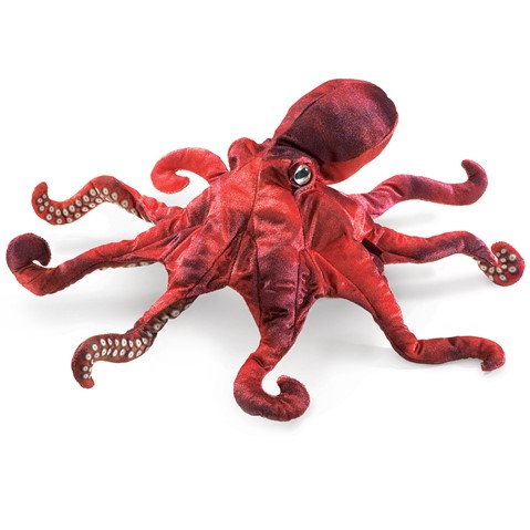 Red Octopus Hand Puppet  |  Folkmanis