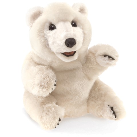 Sitting Polar Bear Hand Puppet  |  Folkmanis