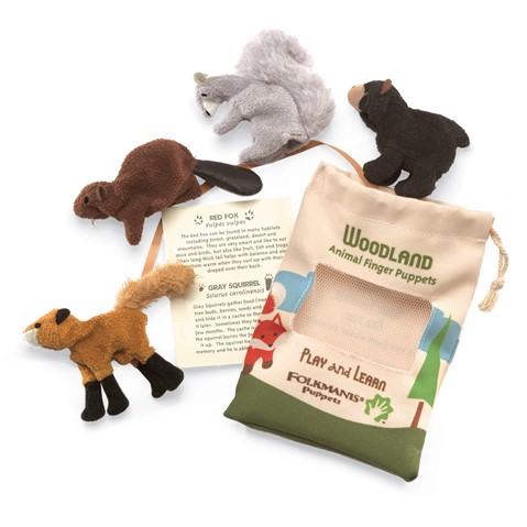 Woodland Animal Finger Puppet Set  |  Folkmanis