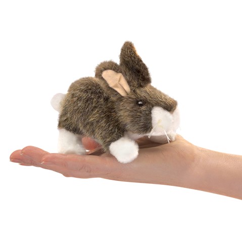 Mini Cottontail Rabbit Finger Puppet  |  Folkmanis
