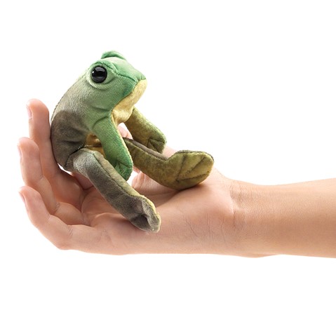 Mini Sitting Frog Finger Puppet  |  Folkmanis