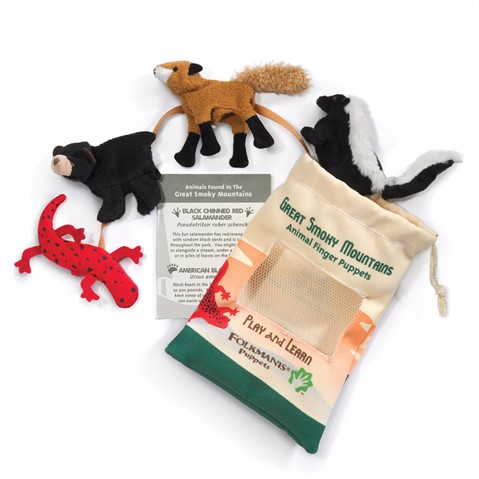 Great Smoky Mountain Animal Set Finger Puppet  |  Folkmanis