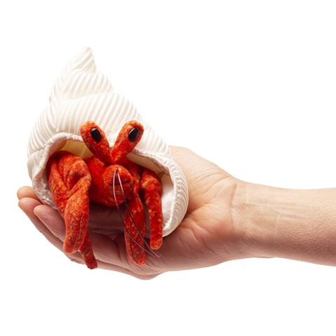 Mini Hermit Crab Finger Puppet  |  Folkmanis