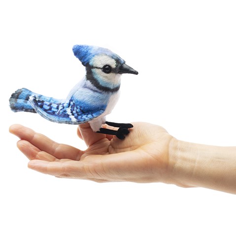 Mini Blue Jay Finger Puppet  |  Folkmanis
