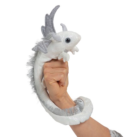 Folkmanis Dragon Wristlet, Pearl 3175