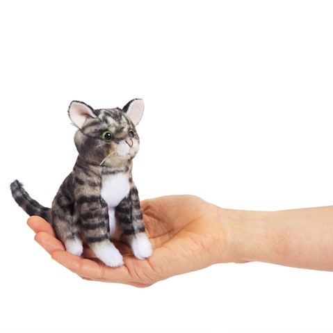 Mini Tabby Cat Finger Puppet  |  Folkmanis