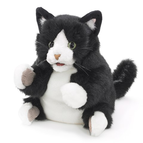 Tuxedo Kitten Hand Puppet  |  Folkmanis