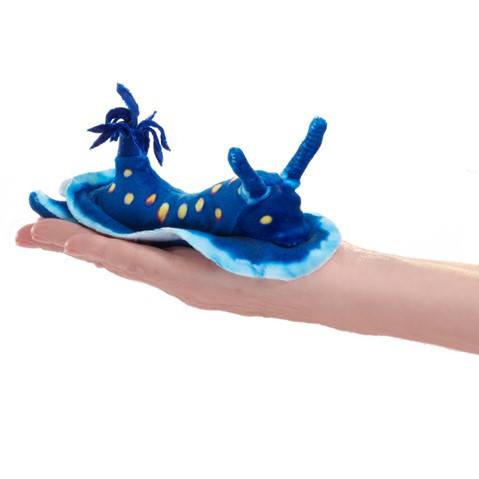 Mini Blue Nudibranch Finger Puppet  |  Folkmanis