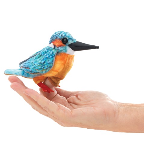 Mini Common Kingfisher Finger Puppet  |  Folkmanis