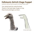 Folkmanis Ostrich Stage Puppet 2872 View 4