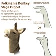 Folkmanis Donkey Stage Puppet 2908 View 4