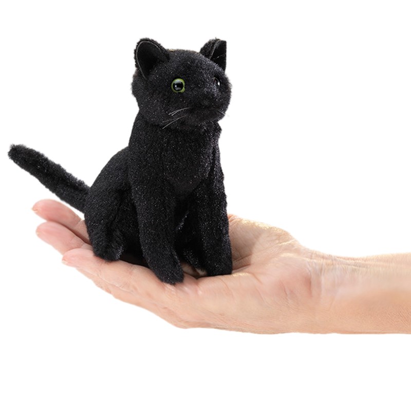 Mini Black Cat Finger Puppet Folkmanis