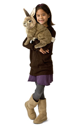 Girl with Cottontail Rabbit